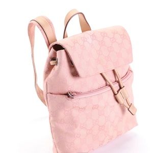 Gucci Pink Canvas GG Backpack